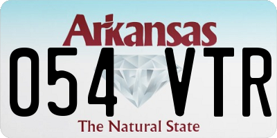 AR license plate 054VTR