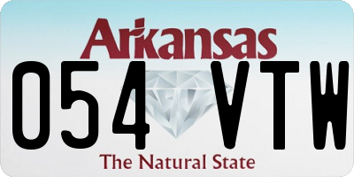 AR license plate 054VTW