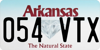 AR license plate 054VTX