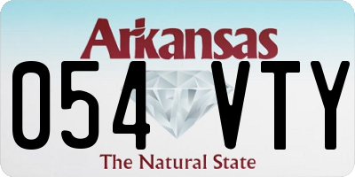 AR license plate 054VTY