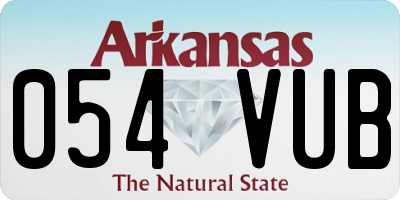 AR license plate 054VUB