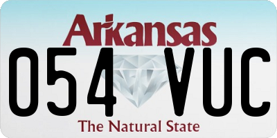 AR license plate 054VUC
