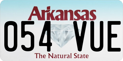 AR license plate 054VUE