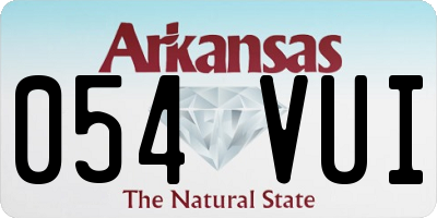 AR license plate 054VUI