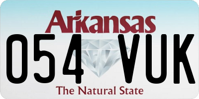 AR license plate 054VUK