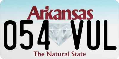 AR license plate 054VUL