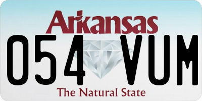 AR license plate 054VUM