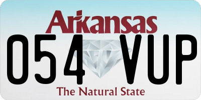 AR license plate 054VUP