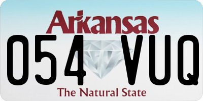 AR license plate 054VUQ