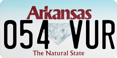 AR license plate 054VUR
