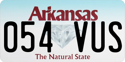 AR license plate 054VUS