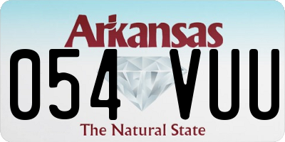 AR license plate 054VUU