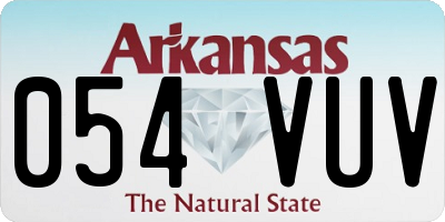 AR license plate 054VUV