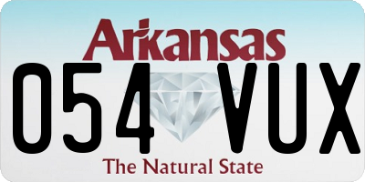 AR license plate 054VUX