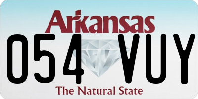 AR license plate 054VUY