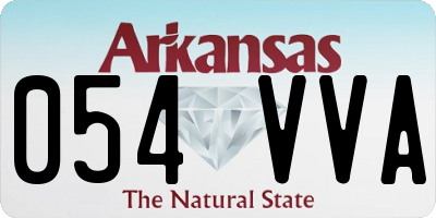 AR license plate 054VVA