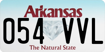 AR license plate 054VVL
