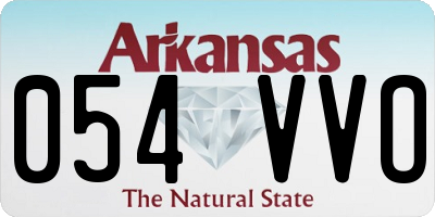 AR license plate 054VVO