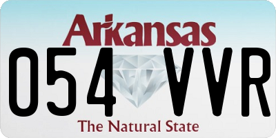 AR license plate 054VVR