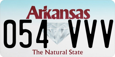 AR license plate 054VVV