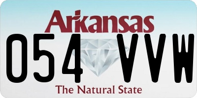AR license plate 054VVW
