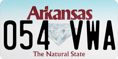 AR license plate 054VWA