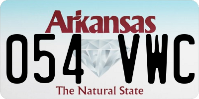 AR license plate 054VWC