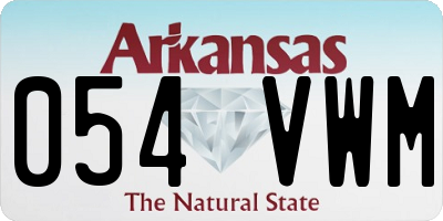 AR license plate 054VWM