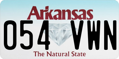 AR license plate 054VWN