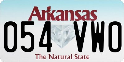 AR license plate 054VWO