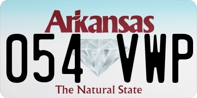 AR license plate 054VWP