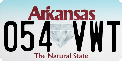 AR license plate 054VWT