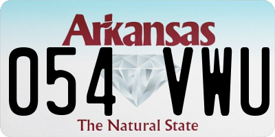 AR license plate 054VWU