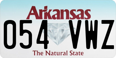 AR license plate 054VWZ
