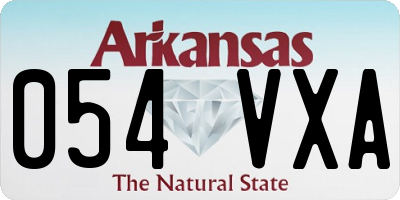 AR license plate 054VXA