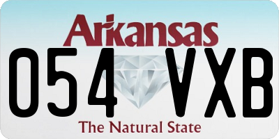 AR license plate 054VXB