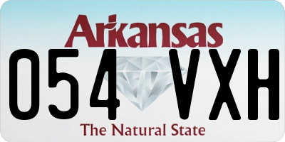 AR license plate 054VXH
