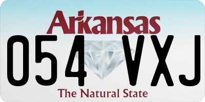 AR license plate 054VXJ