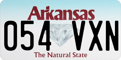 AR license plate 054VXN