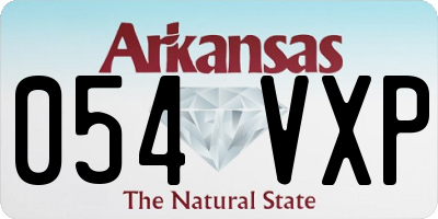 AR license plate 054VXP