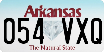 AR license plate 054VXQ