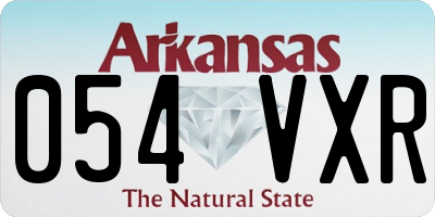 AR license plate 054VXR