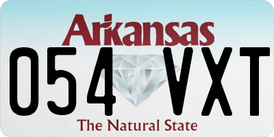 AR license plate 054VXT