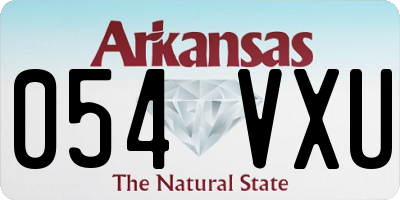 AR license plate 054VXU