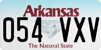 AR license plate 054VXV