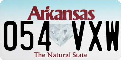 AR license plate 054VXW