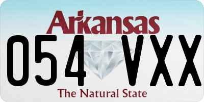AR license plate 054VXX