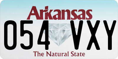AR license plate 054VXY