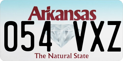 AR license plate 054VXZ