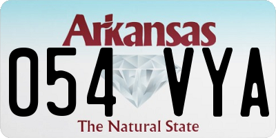 AR license plate 054VYA
